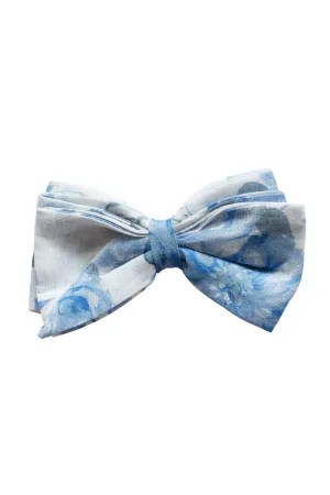 Sofia The Label Bow Hair Clip Sky Blue Floral