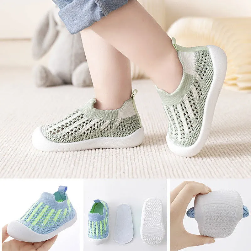 Soft Comfy Non-Slip First Walker Mesh Sock Shoes