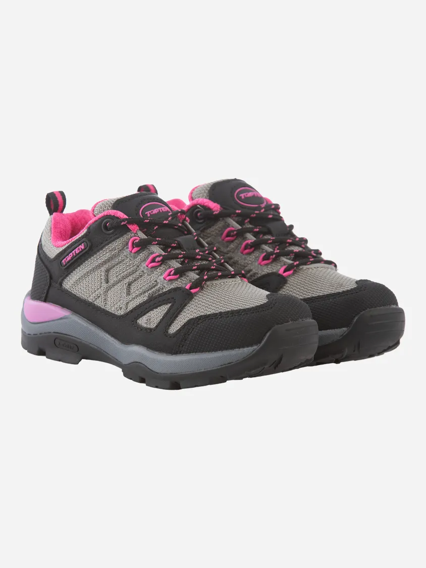 Top Ten Kids Women Hiking Shoes Black/Fuschia