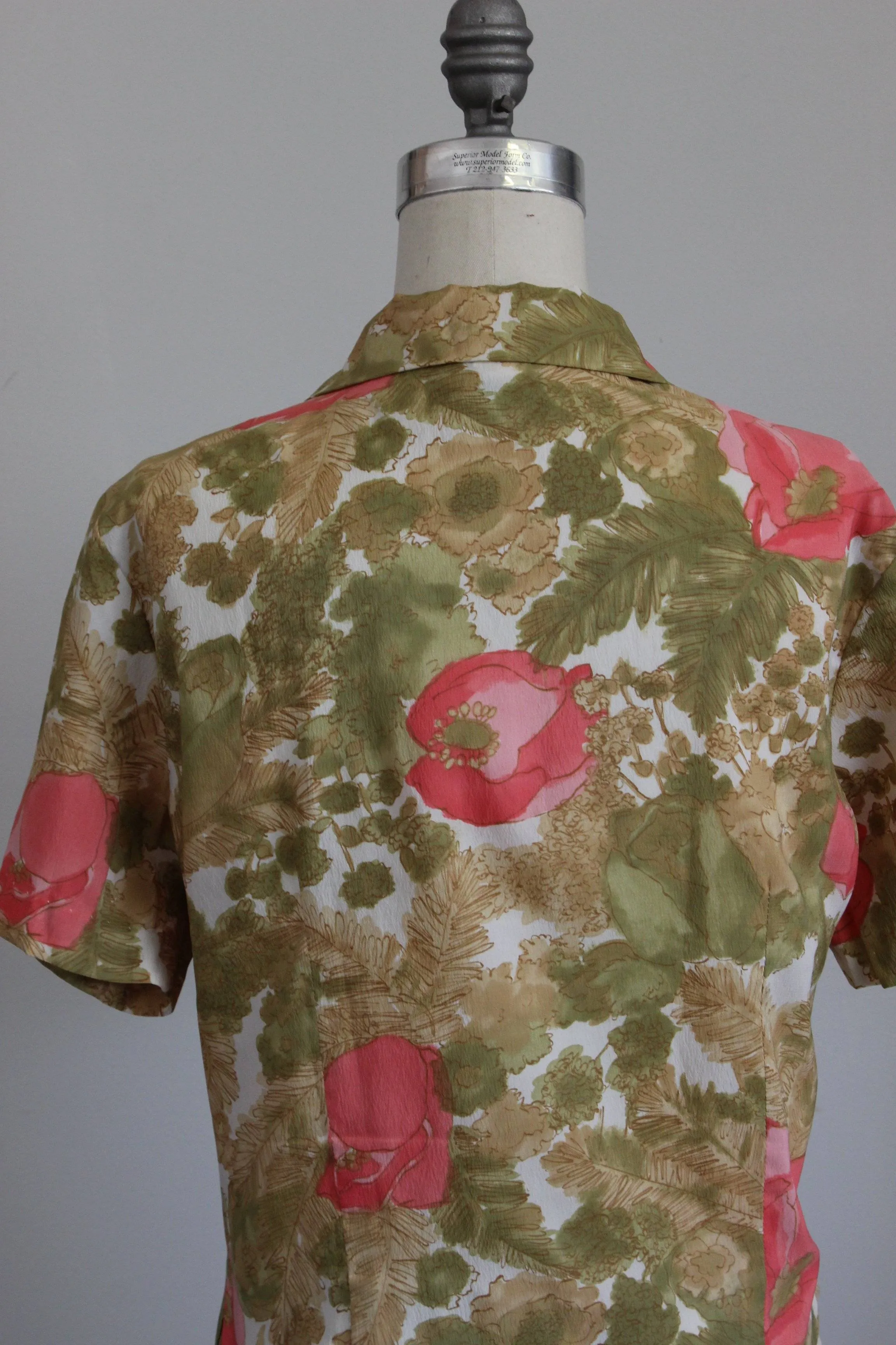 Vintage 1960s Floral Blouse by Teddi of California