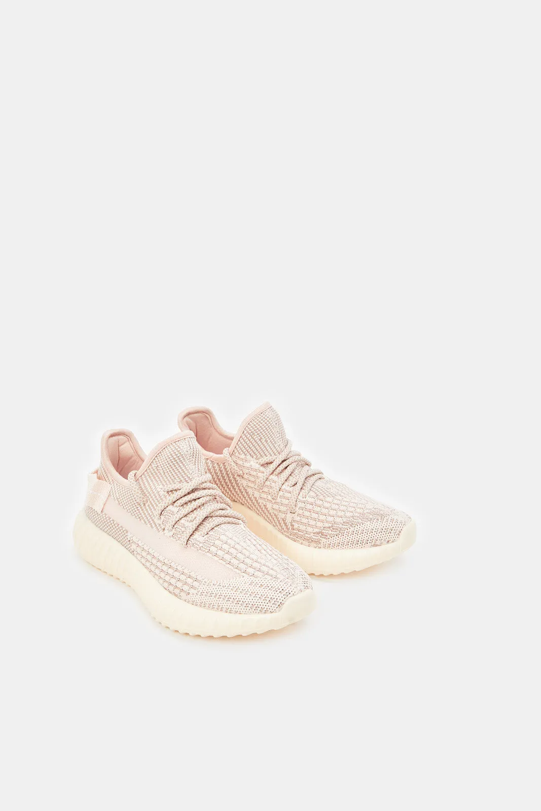 Women Pink Textured Sneaker